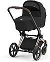 Cybex TRIO Priam4 - Frame Stroller Chrome Black with Seat Pack + Carrycot + Car Seat Cloud T + Base T Trio and Duo Strollers