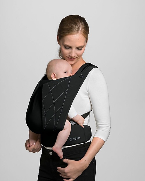 Cybex Yema Click Baby Carrier - Deep Black - from Birth to 15 Kg - Click-on and Click-off System Baby Carriers