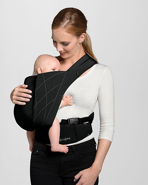 Cybex Yema Click Baby Carrier - Deep Black - from Birth to 15 Kg - Click-on and Click-off System Baby Carriers