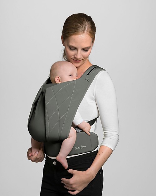 Cybex Yema Click Baby Carrier - Soho Grey - from Birth to 15 Kg - Click-on and Click-off System Baby Carriers