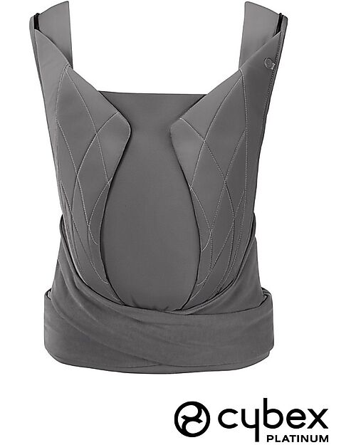 Cybex Yema Tie Baby Carrier - Soho Grey - from Birth to 15 Kg - Ergonomic and Comfortable Baby Carriers