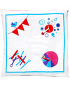 Deuz Baby Playmat Fuschia Pink/ Blue - Organic Padded Playmats
