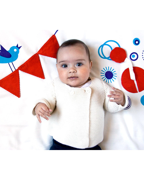 Deuz Baby Playmat Fuschia Pink/ Blue - Organic Padded Playmats