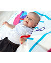 Deuz Baby Playmat Fuschia Pink/ Blue - Organic Padded Playmats