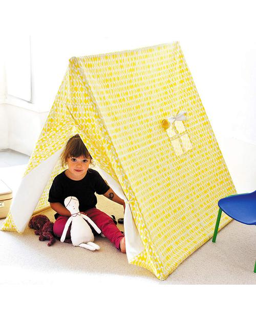 Deuz Kid's Tent - Fun "Go Camping" Playing Tent for Children - Yellow Leaves Tepees & Tents