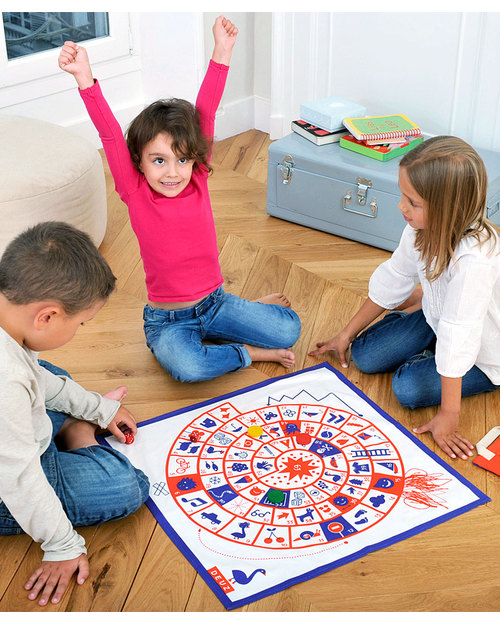 Deuz Super Game of the Goose Traveling Game - 100% organic cotton Board Games