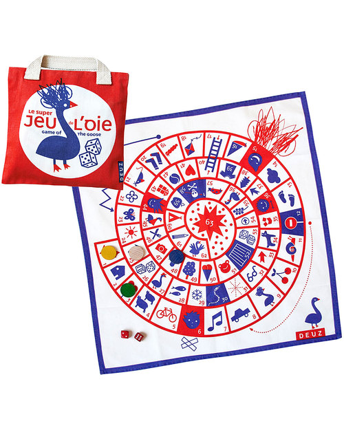 Deuz Super Game of the Goose Traveling Game - 100% organic cotton Board Games