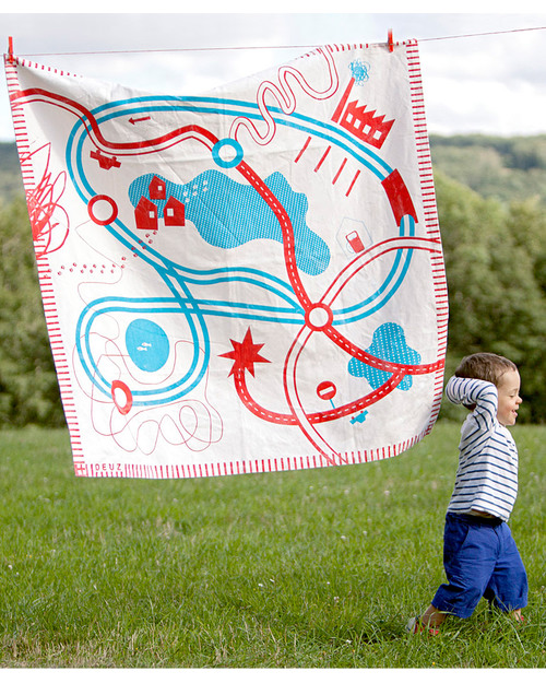 Deuz Tapikid Playmat Race - 100% Organic Cotton - Red Playmats