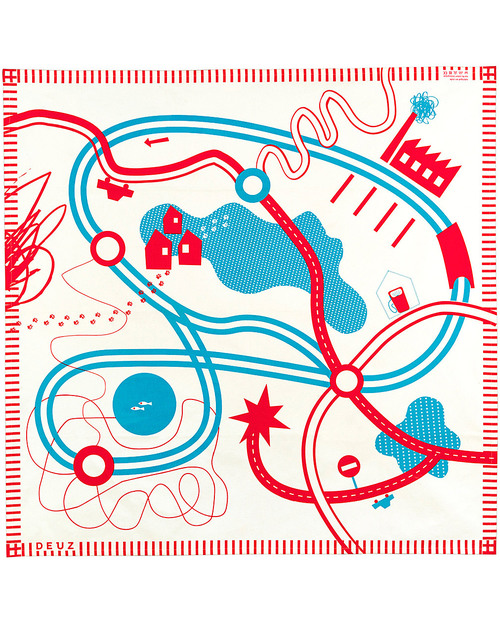 Deuz Tapikid Playmat Race - 100% Organic Cotton - Red Playmats