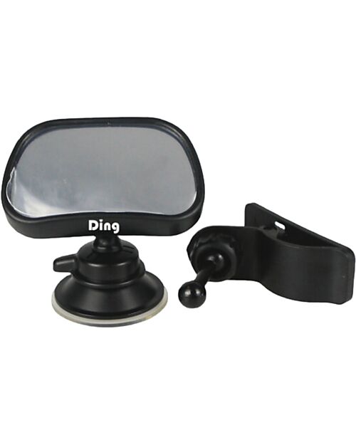 Ding Baby 2-in-1 Rearview Mirror - Black - 360 Degree View Car Seat Accessories