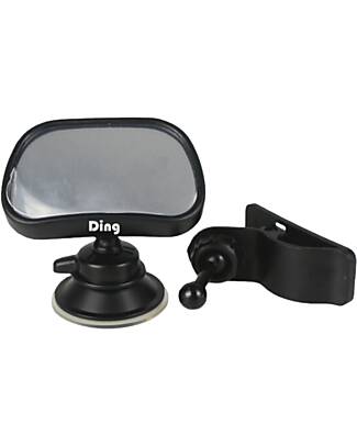 Ding Baby 2-in-1 Rearview Mirror - Black - 360 Degree View Car Seat Accessories