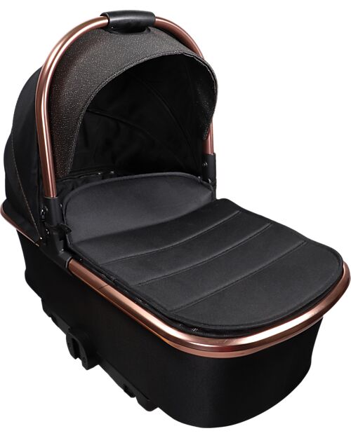 Ding Baby Amigo Carrycot - 0/9 Months - Black/Rosé Pram Systems