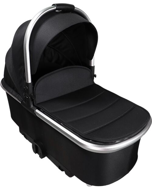 Ding Baby Amigo Carrycot - 0/9 Months - Black/Silver Pram Systems