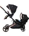 Ding Baby Amigo Tandem Duo Stroller - Black/Rosé Double Pushchairs