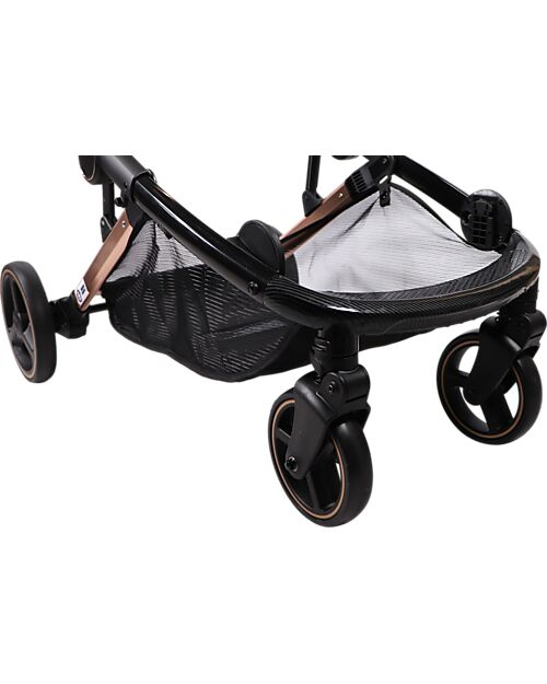 Ding Baby Amigo Tandem Duo Stroller - Black/Rosé Double Pushchairs