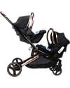 Ding Baby Amigo Tandem Duo Stroller - Black/Rosé Double Pushchairs
