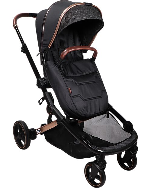 Ding Baby Amigo Tandem Duo Stroller - Black/Rosé Double Pushchairs
