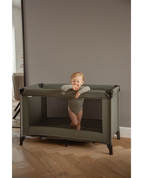 Ding Baby Basic Travel Cot 0/3 Years Old - Forest Green - Easy Folding and Unfolding Travel Cots
