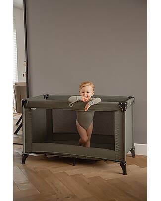 Ding Baby Basic Travel Cot 0/3 Years Old - Forest Green - Easy Folding and Unfolding Travel Cots