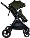 Ding Baby Liam Stroller 3 in 1 - Black/Forest Green Trio and Duo Strollers