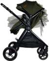 Ding Baby Liam Stroller 3 in 1 - Black/Forest Green Trio and Duo Strollers