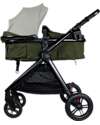 Ding Baby Liam Stroller 3 in 1 - Black/Forest Green Trio and Duo Strollers