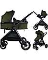 Ding Baby Liam Stroller 3 in 1 - Black/Forest Green Trio and Duo Strollers