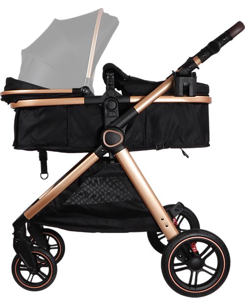 Ding Baby Liam Stroller 3 in 1 - Black/Rosé Trio and Duo Strollers