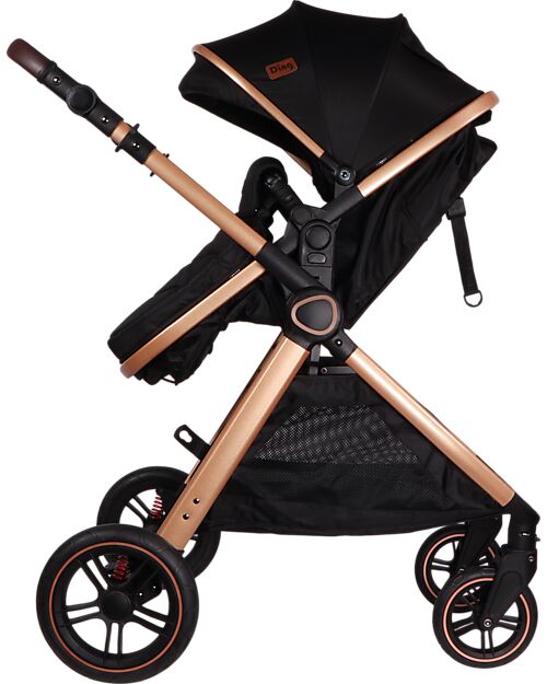 Ding Baby Liam Stroller 3 in 1 - Black/Rosé Trio and Duo Strollers