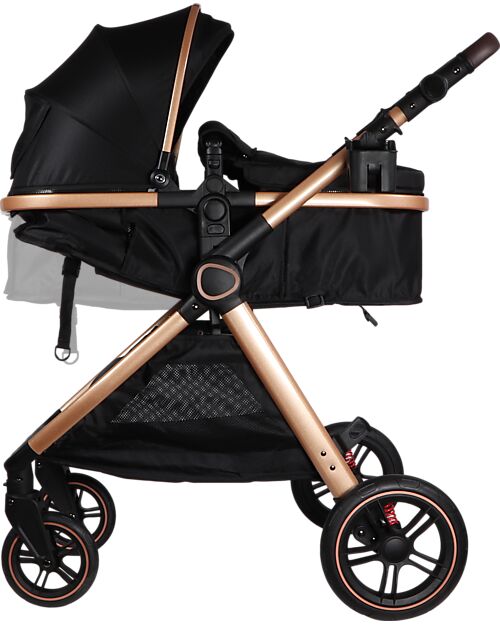 Ding Baby Liam Stroller 3 in 1 - Black/Rosé Trio and Duo Strollers