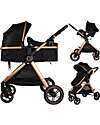 Ding Baby Liam Stroller 3 in 1 - Black/Rosé Trio and Duo Strollers