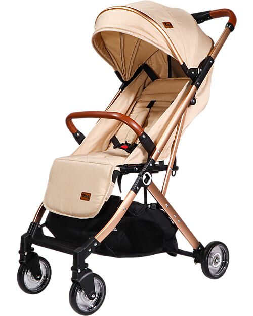 Ding Baby Vivo Stroller - Beige/Rosé - Adjustable Backseat - Up To 22kg Lights Strollers