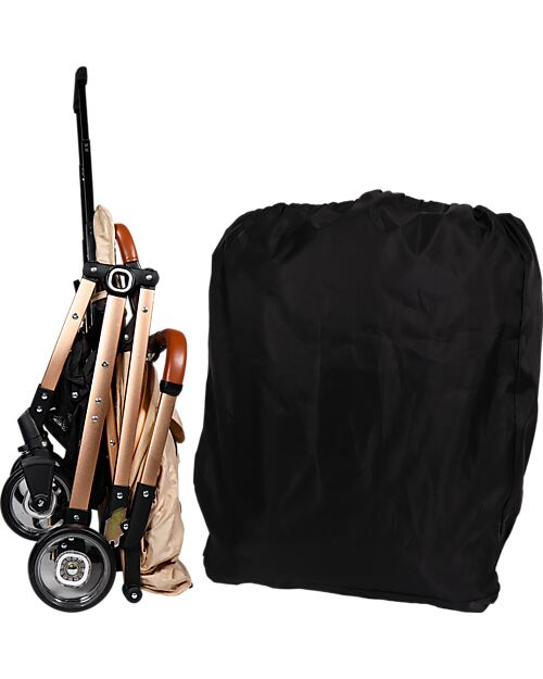 Ding Baby Vivo Stroller - Beige/Rosé - Adjustable Backseat - Up To 22kg Lights Strollers