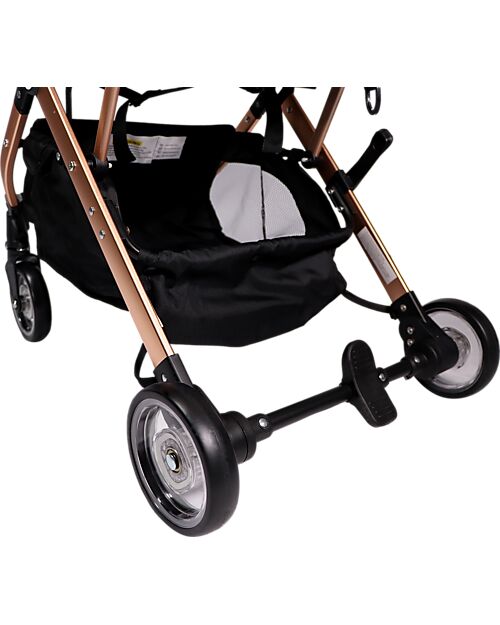 Ding Baby Vivo Stroller - Beige/Rosé - Adjustable Backseat - Up To 22kg Lights Strollers