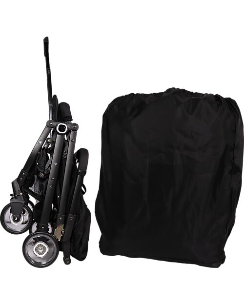 Ding Baby Vivo Stroller - Black/Black - Adjustable Backseat - Up to 22kg Lights Strollers