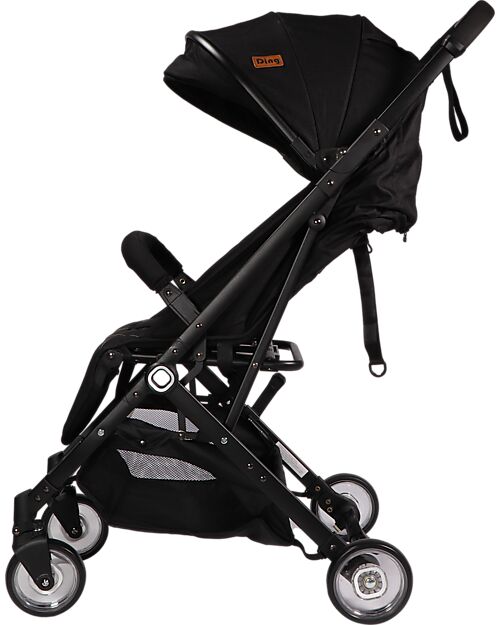 Ding Baby Vivo Stroller - Black/Black - Adjustable Backseat - Up to 22kg Lights Strollers