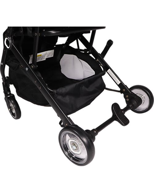 Ding Baby Vivo Stroller - Black/Black - Adjustable Backseat - Up to 22kg Lights Strollers