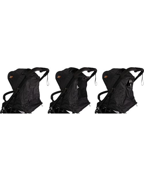 Ding Baby Vivo Stroller - Black/Black - Adjustable Backseat - Up to 22kg Lights Strollers