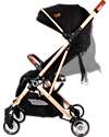 Ding Baby Vivo Stroller - Black/Rosé - Adjustable Backseat - Up To 22kg Lights Strollers