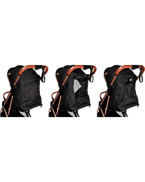 Ding Baby Vivo Stroller - Black/Rosé - Adjustable Backseat - Up To 22kg Lights Strollers