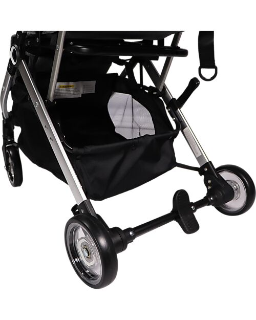 Ding Baby Vivo Stroller - Grey/Silver - Adjustable Backseat - Up to 22kg Lights Strollers