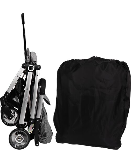 Ding Baby Vivo Stroller - Grey/Silver - Adjustable Backseat - Up to 22kg Lights Strollers