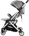 Ding Baby Vivo Stroller - Grey/Silver - Adjustable Backseat - Up to 22kg Lights Strollers