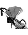 Ding Baby Vivo Stroller - Grey/Silver - Adjustable Backseat - Up to 22kg Lights Strollers