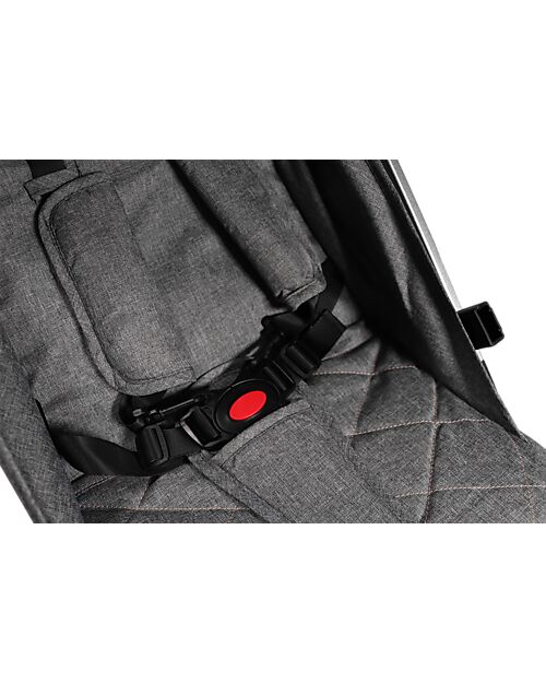 Ding Baby Vivo Stroller - Grey/Silver - Adjustable Backseat - Up to 22kg Lights Strollers