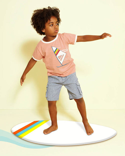 Dis Une Couleur Tiwin T-Shirt Sail Board Print - Old Pink T-shirts