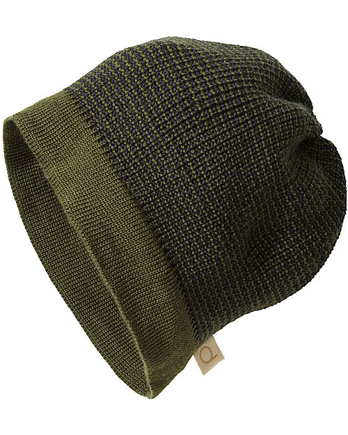Disana Beanie - Olive Anthracite - 100% merino wool Winter Hats