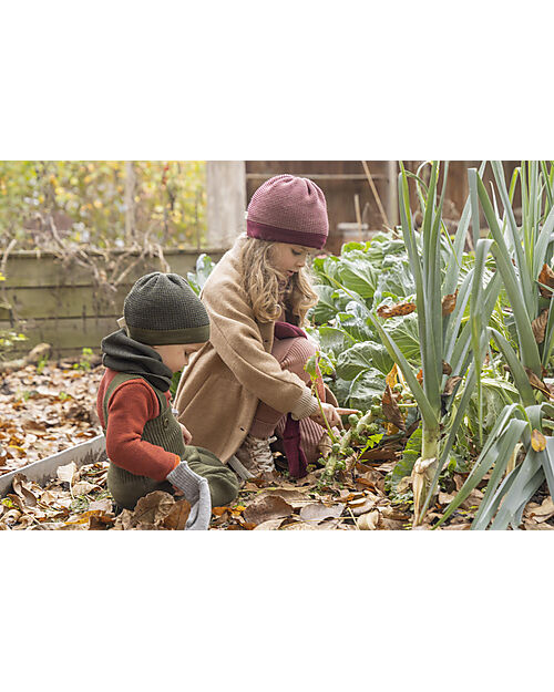 Disana Beanie - Olive Anthracite - 100% merino wool Winter Hats