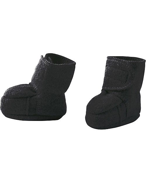Disana Boiled Wool Booties, Anthracite Slippers