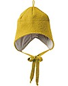 Disana Boiled Wool Hat with Strings, Curry - 100% merino wool Winter Hats